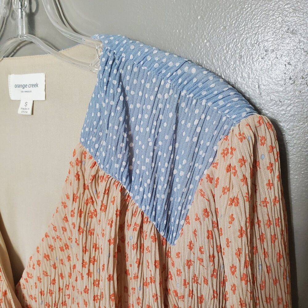 Orange Creek Dress Womens Size Small Floral Midi Cottagecore Prairie Lined - Picture 6 of 13